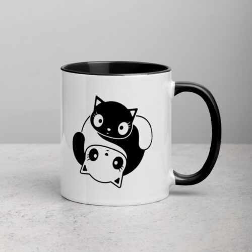 yin yang kitties mug