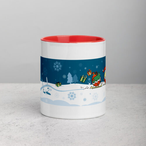 chirp chirp and rudolph mug