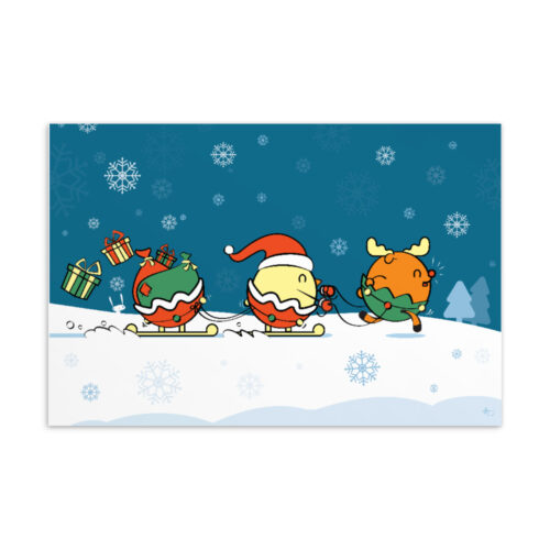 chirp chirp and Rudolph Postcard